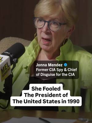 This story blew my mind… It sounds like a scene from a spy movie. In this episode of The Mel Robbins Podcast, Jonna Mendez shares one of the most unbelievable stories from her 30-year career at the CIA. Jonna Mendez is a former CIA Chief of Disguise who spent 30 years helping intelligence officers assume new identities, disappear in plain sight, and carry out high-risk operations. In 1990, Jonna walked into the White House wearing a highly advanced disguise and briefed President George H.W. Bush. Neither the President nor the Secret Service realized who she was or that she was wearing a disguise at all. It's one of the most fascinating stories I've ever heard. Stay tuned - this episode drops Monday August 17th! 🎧 “Former CIA Spy: How to Eliminate Self-Doubt, Build Confidence, and Protect Yourself in Today’s World”