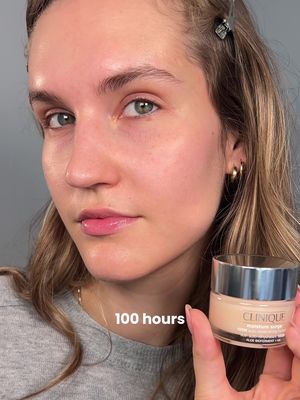 the secret to glowy makeup is glowy SKIN and the @Clinique moisture surge 100H is my go-to skin prep product!! #cliniquepartner  