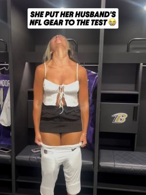 Easier said than worn 😂 via @juliafalcioni #nfl #fashion #wags #nfltiktok #baltimoreravens