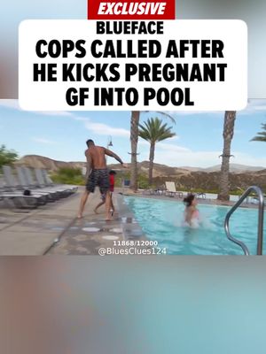 🚨 Cops showed up at Blueface's home after he was seen kicking his pregnant girlfriend into the pool, but he was not arrested. 🎥: Kick/BluesClues124