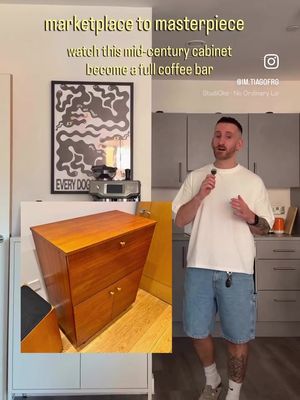 from marketplace to masterpiece  COFFEE BAR UPGRADE ☕️ using Facebook Marketplace  • Ambient Lighting • Lighting • Lamps • Home • Modern Home • London Flat • New Home • Old Home • Apartment • Interior • Decor • Living Room • Mid-century modern • Vintage • Chrome • Cozy • Vibes • Colorful • Colorful • Plants • Mid Century • Cabinet • Coffee Bar station • #homecoffee #coffee #midcentury #midcenturymodern #marketplace