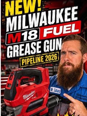 New @Milwaukee Tool M18 FUEL grease gun at pipeline 2026! #Milwaukee #MrSubaru1387 #MechanicsOfTiktok #TikTokAutoCampaign #ToolTok 