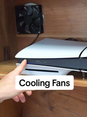 Adding some cooling fans to my cabinet for the PS5 #GamingSetup #ps5 