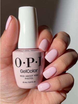 The pale pink nail polish that turned minimalism into a moment. "Mod About You Pastel" is back in Nail Lacquer, GelColor, and Powder Perfection.