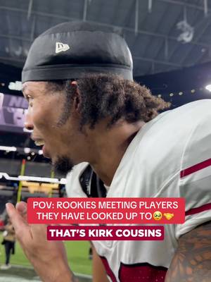 Reggie was too excited to meet Kirk Cousins🤣 📲NFL+ #nfl #reggievirgil #kirkcousins #rookie #wholesome 