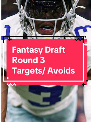 Fantasy football draft round 3 targets and avoids #fantasyfootball #fantasyfootballtips #fantasyfootballdraft #nfl #football 
