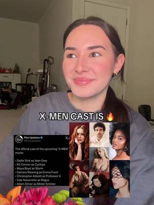 x-men cast has been revealed! what do we think?? #d23 #xmen #sadiesink #indenavarrette X-men cast announcement inde navarrette rogue