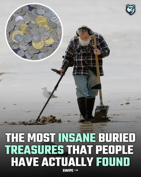There are still fortunes buried beneath our feet. A couple walking their dog found more than 1,400 gold coins buried on their California property. A farmer in Kentucky uncovered hundreds of Civil War-era coins. In Australia, a man with a metal detector found a 60-pound gold nugget just inches below the ground. Then there are the hoards that sat untouched for centuries — Roman coins, Viking treasure, Anglo-Saxon gold and silver, buried by people who presumably intended to come back for it. They never did. These are some of the wildest buried treasures ever found around the world.