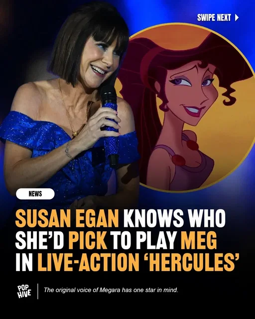 Susan Egan, who voiced Megara in Disney’s Hercules, hinted that Zendaya could be her ideal choice to play Meg in the upcoming live-action adaptation.  Egan praised actresses who are confident, statuesque, can sing, and bring plenty of attitude to the character, while stopping short of officially casting Zendaya herself.