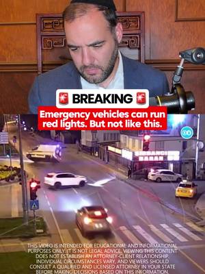 Yes, ambulances can run red lights in New York. No, that does not mean they can do it at any speed with zero regard for cross traffic. The legal standard requires emergency vehicles to exercise caution even when running a red light. When an ambulance is moving so fast that the other driver had no realistic chance to see or hear it coming, the right-of-way argument weakens considerably. If you were in the other car and you are hurt, that is a case worth taking. The lights and sirens do not automatically absorb the negligence of excessive speed in a busy intersection. Do not walk away from a case against an emergency vehicle without speaking to an attorney first. We handle car accidents, truck accidents, motorcycle accidents, slip-and-fall, premises liability, and personal injury cases across all 5 boroughs of New York City. Free consultation: (516) 531-7833. #ambulancecrash #emergencyvehicle #caraccident #personalinjury #nyclawyer    