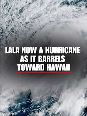 BREAKING: Lala strengthens into a Category 1 hurricane as the storm barrels toward Hawaii. The Big Island is expected to take the first and strongest hit — and if Lala makes landfall there, it would be the first hurricane to do so in modern history. Parts of the state could see catastrophic rain, mudslides, flooding, and waves reaching 20 feet. Hawaii's governor has declared a state of emergency as residents brace for the storm and National Guard members stand ready to deploy.
