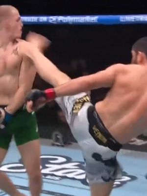 HEADKICK FROM THE CHAMP 🤯 #UFC #mma #UFC330 #islammakhachev