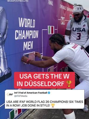 That's 6️⃣ consecutive flag football world championships for Team USA after their 46-26 win over Italy 🏈 (via usafootball/IG) #flagfootball #olympics #champs #football #teamusa 