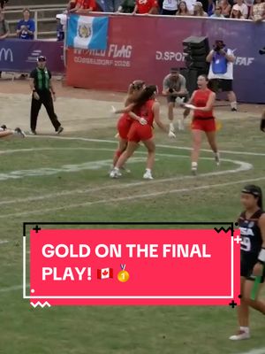 Canada wins the 2026 IFAF World Flag Championship on the final play of the game! 🏆 (via X/NFL)