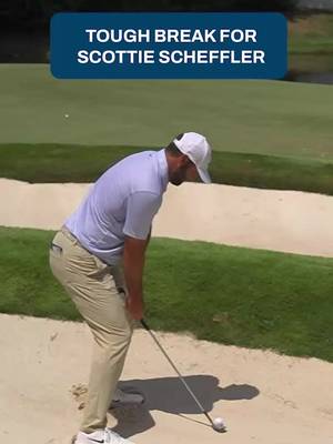 Off the sprinkler head … into the water 😳 #golf #PGATOUR #tough #unlucky 
