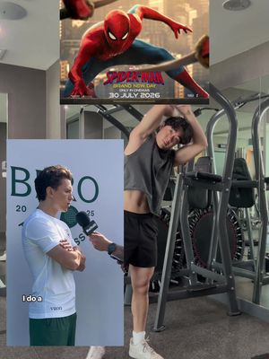 this workout was so hard #cindy #tomholland #spidermanworkout 