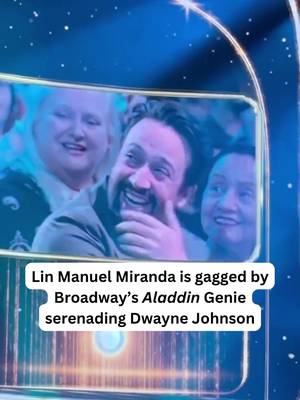 You're Welcome to the entire audience. 🎶 Disney Legends Dwayne 'The Rock' Johnson and Lin Manuel Miranda got serenaded by James Monroe Iglehart, who plays Genie in 'Aladdin' on Broadway, at D23. #linmanuelmiranda #disney #d23 #broadway #therock