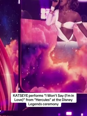 #KATSEYE performs “I Won’t Say (I’m in Love)” from “Hercules” at the #D23 Disney Legends ceremony in tribute to Susan Egan.