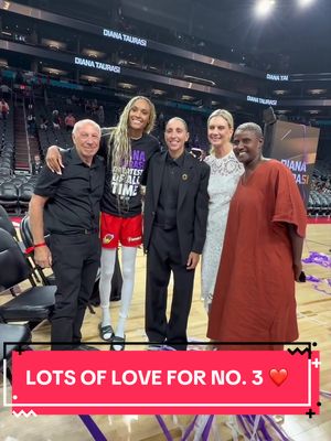 Diana Taurasi embraces family and friends after her jersey retirement ceremony! 🙌 (via @WNBA)