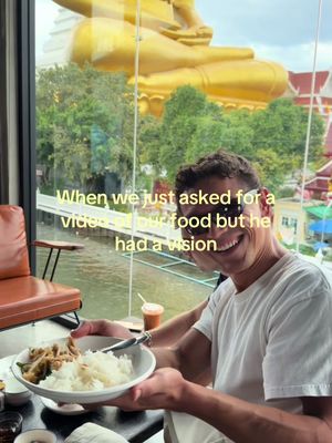 He clocked tf in #bangkokthailand #buddha #thaifood 