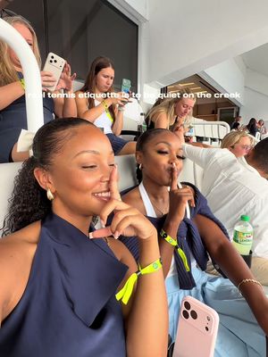 Because you can hear a pin drop during these tennis matches 🫩😮‍💨 lol me and my girl just wanna keke but we have to act like we know ##cincinnatiopen##tennis##cincyopen@@Marciana.diaries