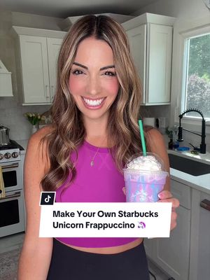 MAKE YOUR OWN STARBUCKS UNICORN FRAPPUCCINO 🦄 To get that pink coloring naturally I combined the ice cream and milk with pink pataya powder and then added some mango syrup for the mango flavor. Then for the blue raspberry drizzle I mixed melting white chocolate with sour blue raspberry pucker powder and drizzled it around the cup right before pouring the drink in. I topped with whipped cream and unicorn sprinkles!  #momlife #starbucks #unicornfrappuccino #Recipe #MomsofTikTok 