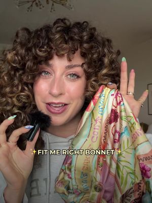 ‼️DM me "BONNET" to get on the waitlist for our NEW Fit Me Right Silk Bonnet! ✨  If you're seeing this, it's a sign!  I've been working on this design for 2 years to make sure it's just right for my curlfriends! The adjustable fit, the double-lined silk, the cushioned comfort band, and all the little details, built straight from your feedback! Can't wait for you to finally get a good night's sleep, curlfriend! #curlyhair #silkbonnet #curlyhairproblems #curlyhaircare 