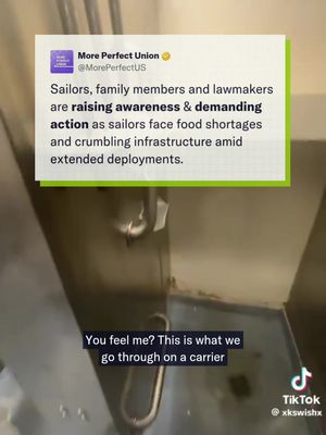 US officials have confirmed that a navy sailor jumped overboard from the USS Abraham Lincoln this month, amid record-length deployments and a worsening mental health crisis in the military. The sailor was safely rescued from the water. He had missed the birth of his daughter and had discussed his mental health with leadership on board. The USS Lincoln was originally headed to the Pacific, but was then redirected to the Middle East. This has amplified concerns about the living conditions aboard US naval carriers, and the declining mental health among sailors occurring as a result. Sailors, family members and lawmakers* are raising awareness & demanding action as sailors face food shortages and crumbling infrastructure amid extended deployments. Because of the US war on Iran, sailors are facing record-setting extended deployments.The current record was set just months ago by the USS Gerald R. Ford, which deployed for 326 days in operations against Venezuela, Iran, and more. Now the USS Lincoln has been deployed for more than 250 days. By the time it returns to the US it may set a new record for the longest deployment in US military history. US Secretary of Defense Pete Hegseth has rejected reports of a crisis aboard the USS Lincoln, saying that the supply shortages and declining mental health among crew have been “completely misrepresented.” Trump dismissed the claims of deteriorating conditions aboard the Lincoln, confirmed that the USS Lincoln will be replaced with a different aircraft carrier, the USS George Washington, which is also facing many issues of its own.