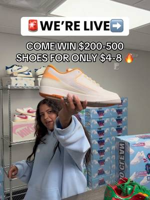 🚨 We’re LIVE! Come WIN $200-500 shoes for the price of $5-10 👟🔥 #shoes #kicks #shoes #unvaultedlyte #fyp 