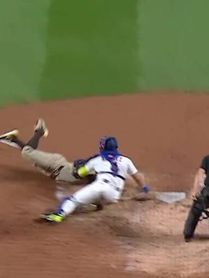 The Mets have now thrown out four Padres at the plate in the first two innings #mets #baseball #sports 
