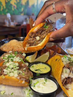 One of the most consistently packed restaurants in Dallas 🤩 @Cris and John ❤️ We ordered sooo much and left so full, the line was out the door when we arrived AND when we left! Definitely order the beef birria bao buns ✨ Chris and John  6090 Campbell Rd Ste 136 Dallas, TX 75248 ##100thingsindallas##dallasrestaurants chris and john vietnamese restaurant, mexican food, vietnamese food 