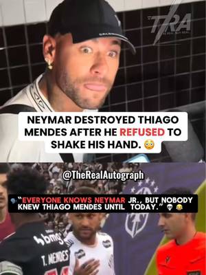 NEYMAR JR RESPONSE TO THIAGO MENDES NOT SHAKING HIS HAND🤯#neymar #neymarjr #thiagomendes #Soccer #soccertiktok 