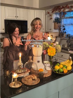 I am so excited to see the new @practicalmagicmovie !!🕯️📖 @Wayfair has the cutest Practical Magic 2 inspired decor. My sister and I were channeling our inner Sally and Gilly! It’s so funny because I’m more like Sally and she’s more like Gilly: this was such a fun video to make! Go see #PracticalMagic2 only in theaters September 10th! #WayfairxPM2 #practicalmagic #spooky #spookyszn 