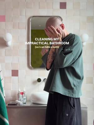 I physically can’t have a bath unless I’ve cleaned the entire bathroom!! I just can’t relaaaaaaaax 🛁  I used to say the bathroom was my least favourite room to clean, especially because it really takes A LOT of energy…I do still think this - but, now I get way more joy out of it when I looks like this 🤩  Aaaaaand yes, I know lots of people have pointed out how impractical the sink is, I agree, it’s style over substance and I’m okay with that 😅 #cleanwithme #weeklyreset #bathroominspo #cleaningmotivation #bathroomclean 