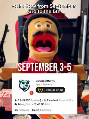 Join me on Whatnot, three days, September 3-5. Snag some Gold & Silver Coins plus we will be offering collectible currency and giveaways on the hour. Don’t miss this opportunity to buy gold and silver bullion for a great price.  🗓️ September 3-5 on Whatnot 🔗 in bio