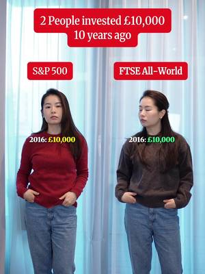 S&P 500 vs FTSE All World Not financial advice. Illustration purposes only. Always do your own research. #investing #ftse #spx500 