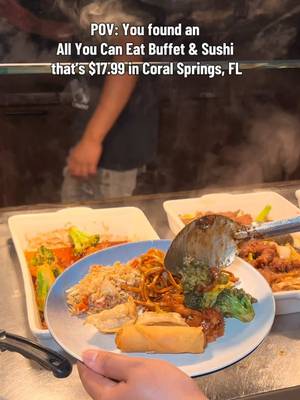 Found this little buffet & sushi spot in Coral Springs 🍣👀 Fuji Mura has an all-you-can-eat lunch for $17.99 🙌🏾  Have you been here before? 👀 #CoralSpringsEats #SouthFloridaFoodie #BrowardFoodie #SushiLovers #FloridaFoodie