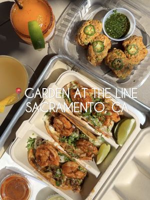 Why pick from one when you can order from 10 🤭 Garden At The Line is one of our favorite spots because everyone can order exactly what they’re craving, but you still get to eat together in one place. It’s especially perfect for a team lunch — tons of options, a full bar, and a beautiful outdoor dining area that’s even better with Sacramento’s nice weather right now! Here’s what we got: 🍘 Krispy Rice - $21 (from Kixuna by @binchoyaki ) — 10/10 So so good! Perfectly crispy with a little kick of heat that didn’t overpower the flavors. 🌮 Birria & Shrimp Quesatacos - $19 (from @lasabrocita_ ) — 8/10 Cheesy, crispy, and packed with juicy shrimp! We just wanted a little more birria in each bite. 🍔 The Okie Dokie Experience - $22 (from @okie.dokies.official ) — 9.5/10 Such a solid burger! The patty was juicy and flavorful, and the crispy, savory fries were just as good. 🍕 Tuscany Pesto - $16.99 (from @pizzapiatta ) — 8/10 Great crust with a creamy pesto sauce on top that we both really liked. 🥗 Chicken Cobb Salad - $21 (from @gardenofeatnca ) — 9/10 Definitely a full meal! Loaded with toppings, extra crispy bacon, and a house ranch we could honestly drink lol. 🍜 Hangover Beef Pho - $19.95 (from @hangover.noodles ) — 8/10 A super generous bowl with savory broth, plenty of beef, plus crispy jumbo crab wontons on the side. 📍Garden At The Line - 6415 Elvas Ave, Sacramento, CA 95819#MeuEstiloHRV 