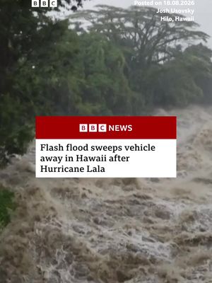 Hawaii has been hit by flash floods and mudslides after category one Hurricane Lala skirted Big Island over the weekend. #Hawaii #HurricaneLala #Floods #BBCNews