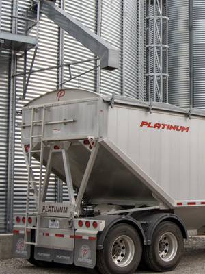 Hauls More. Built Better. Leaves Nothing Behind. That’s Platinum. #graintrailer #platinumtrailers #haulmore #farming #builtbetter 