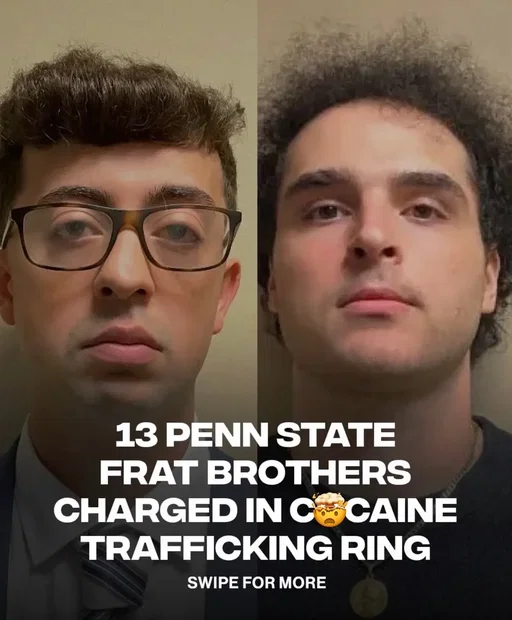 Fourteen people have been charged in an alleged c***** trafficking ring connected to Penn State fraternities. Authorities say the group brought large amounts of cocaine from New York and Philadelphia and sold it mainly to Penn State students. Prosecutors allege some fraternity pledges were made to cut and package c****** as part of joining the groups. Thirteen of those charged were students at the time, while the 14th person was a student's father who is accused of helping hide evidence. 📸: Pennsylvania Office of Attorney General, GETTY #pennstate #incident #fraternity #traffickingawarenes 