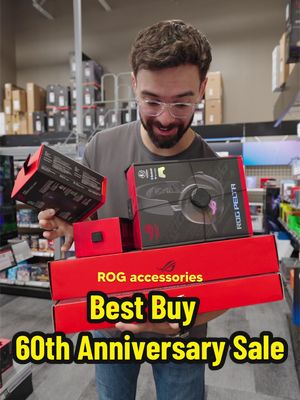 Insane ROG deals for Best Buy’s 60th Anniversary! 🎂🥳 You could have a whole ROG setup for CHEAP with this sale 😳 @ASUS North America @ROG Global  [AD] #rog #pcgaming #pcsetup #gamingdeals #techtok 