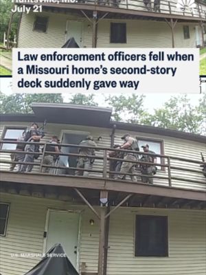 A group of law enforcement officers, comprised of SWAT and U.S. Marshals, sustained non-life-threatening injuries when a porch gave way underneath them while they were trying to serve an arrest warrant in Missouri to 26-year-old Jacob Muñoz, who was convicted of possession of child pornography. While he wasn't at the property at the time of the incident, officials say he later turned himself in.