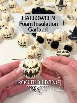 DIY Foam Insulation Halloween Garland Love throwing the rules out the window when it comes to craft supplies. 😂 If my brain has an idea, I’m going to try it—even if the products I’m reaching for were never intended to be used that way! That’s exactly what happened with this Halloween garland. I used silicone molds and insulation spray foam in two very unconventional ways, and I couldn’t be happier with how these little pieces turned out! I’m loving the retro vintage vibe, especially keeping them black and white with just a touch of gold to make the details pop. Eventually, this garland will make its way to my fireplace once I get all of my Halloween decorating finished, and I think it’s going to be SO cute! Craft supplies, art supplies, random products… I say use them however your creative brain tells you to. There are no rules when it comes to creating! #fyp #DIY #halloween #handmade #crafts