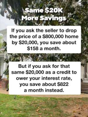 Buyer tip: Do not just ask, “How much can we lower the price?” Ask, “What helps my monthly payment the most?” Sometimes that answer is a seller credit used to buy down the interest rate. The right question can change the whole deal.