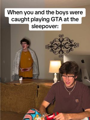 When you and the boys were caught playing GTA 5 at the sleepover😂 #fyp #ritzceo #foryou #sleepover 