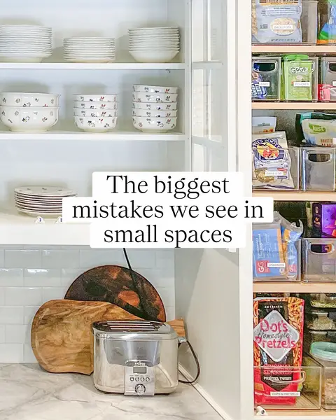 One of the biggest mistakes we see is trying to fit more into a space instead of making the space work better. When every category has a designated home, hidden storage is maximized, and your systems match your daily routines, even the smallest spaces can feel so much bigger. #smallspaceorganization #organizedhome #professionalorganizer