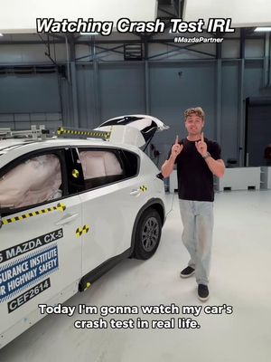 #MazdaPartner Watching a Mazda crash test IRL! #mazda #crashtest As of June 2026. Visit IIHS.org to learn more. 📷 @drakemoschkau