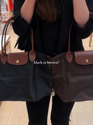 le pliage original tote bag in ‘medium’ @Longchamp 🖤🤎 #longchamp #workbag #everydaybag #bagrecommendation 