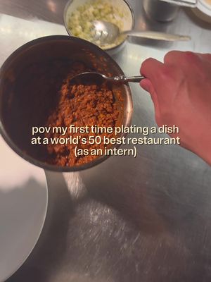 first day in a kitchen at this level, everything is very new to me but hopefully starting slow means going faster later! #platingtips #cooking